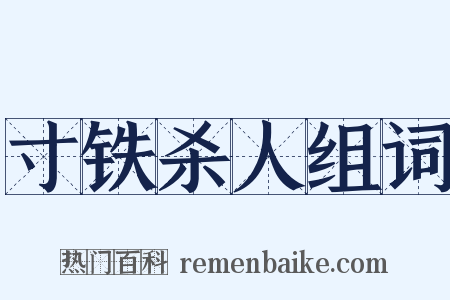 寸铁杀人组词是什么意思的图片